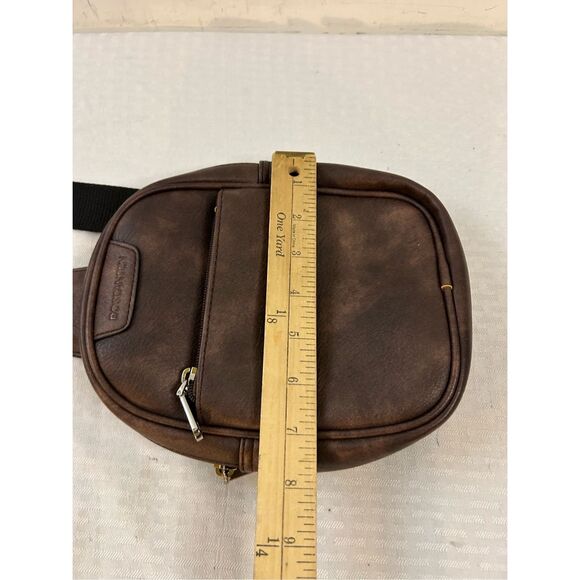 Bostanten crossbody brown flower strap zipper credit card insert - Picture 5 of 7